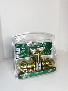 721-148 Defiant Hall And Closet Door Handles Brass Nib Straight Non-locking