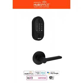 Defiant 726084362598 Hubspace Matte Black Round Pincode Deadbolt With Tonebridge Hall/closet Door Lev