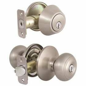 Defiant Bgx2l1b-k-kd 308663373 Hartford Satin Nickel Entry Knob And Single Cylinder Deadbolt