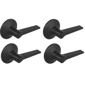 Lex901bd4 Defiant Freedom Matte Black Bed/bath Door Lever 4-pack