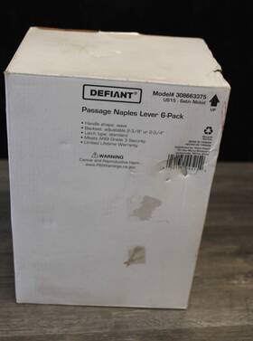 Nckl308663375 Defiant Pk/6 Naples Wave Lever Passage Lock Satin - New