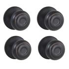 32tgx730bd4 Defiant Passage Door Knob Adjustable Backset Zinc Aged Bronze 4-pack