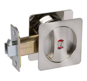 370109 Delaney Hardware Satin Nickel Contemporary Square Pocket Door Lock