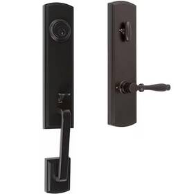 374104so-lh Delaney Hardware Briona Deadbolt Entry Door Handleset Black