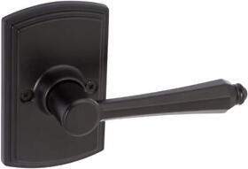 Bp-515t-fl Delaney Black Italian Collection Florini Series Dummy Door Lever