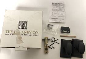 684409s Delaney Designer Rosa Series Passage Door Knob Set With Square Backplate
