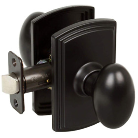 Delaney Door Knob Unkeyed Round Corner Passage Adjustable Interior Rustic Metal