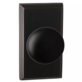 906g-1 Delaney Hardware 313025618649 Bravura Macon Dummy Knob Oil Rubbed Bronze With Rectangle Trim