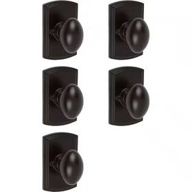 Delaney Hardware 313115164117 Canova Dummy Door Knob Black 5-pack