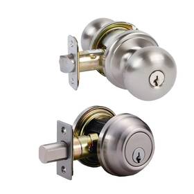 318522 Delaney Hardware Satin Nickel Grade 2 Aubryn Combo Door Knob