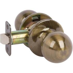 Delaney Hardware 694036210153 Fairfield Rustic Style Antique Brass Round Closet Door Knob