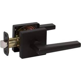 Delaney Hardware 694036915355 Black Vida Hall/closet Door Lever With Square Backplate