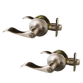 190488 Design House 044321003494 Stratford 6-way Universal Privacy Bed And Bath Door Lever Satin Nickel