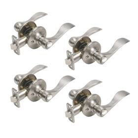 190652 Design House 044321003562 4-pack Springdale 2-way Adjustable Privacy Door Handle Satin Nickel