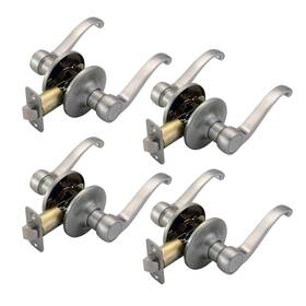 190678 Design House 044321003586 4-pack Scroll 2-way Adjustable Passage Door Handle Satin Nickel