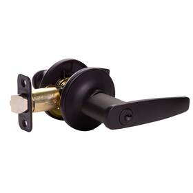 779157 Design House 044321025816 Delavan Keyed Entry Door Lever Matte Black