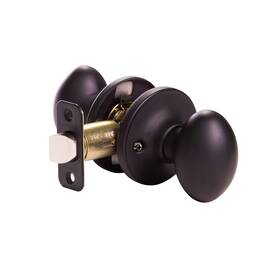779173 Design House 044321025854 Egg Passage Hall And Closet Door Knob Matte Black