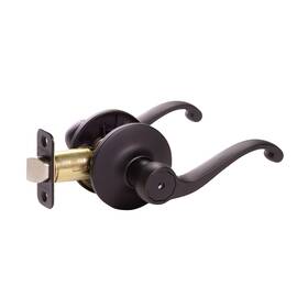 779223 Design House 044321025953 Scroll Privacy Bed And Bath Door Lever Matte Black