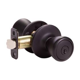 779272 Design House 044321026059 Tulip Keyed Entry Door Knob Matte Black