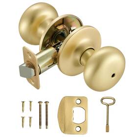 726968 Design House 044321726966 Cambridge Privacy Bed And Bath Door Knob Satin Gold