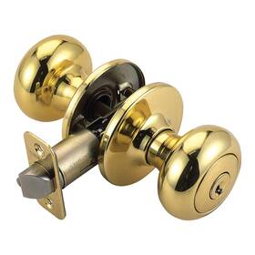 753285 Design House 044321753283 Cambridge 2-way Adjustable Entry Door Knob Polished Brass