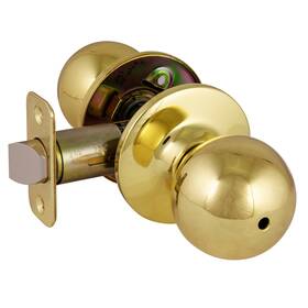 Design House 044321782924 Ball Polished Brass Privacy Bed/bath Door Knob