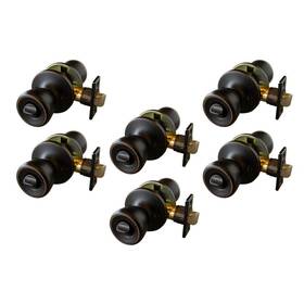 190694 Design House Terrace Oil Rubbed Bronze Privacy Bed/bath Door Knob With Universal 6-way Latch