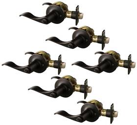 190751 Design House Stratford Privacy Door Lever Set - Bronze