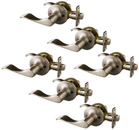 190777 Design House Stratford Passage Door Lever Set - Nickel