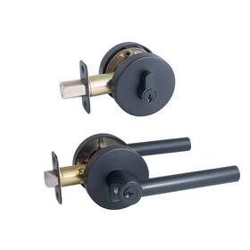 582650 Design House Eastport Entry Combo With Keyed Lever And Deadbolt Matte Black