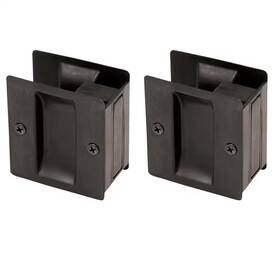 Design House 711181168969 Oil Rubbed Bronze Pocket Door Hall And Closet Pull 2-pack