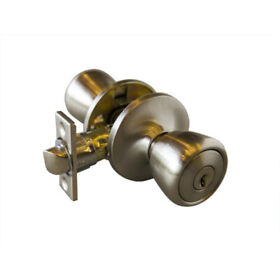 728394 Design House Terrace Satin Nickel Keyed Entry Door Knob With Universal