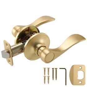 728899 Design House Springdale Passage Door Lever Set - Gold