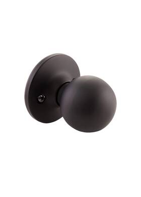 779082 Design House Ball Dummy Door Knob In Matte Black Non-turning