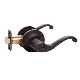 779231 Design House Scroll Single Cylinder Keyed Entry Door Lever - Black