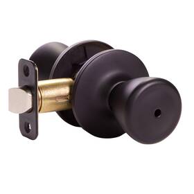 779264 Design House Tulip Privacy Door Knob Black Bed Bath Locking Handle Reversible Fit