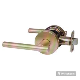 77-3577 Designers Impressions Kain Design Euro Contemporary Satin Brass Passage Door Lever