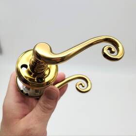 85-11l-us3 Dexter Door Lever Privacy Lock Brass 2-3/8 Inch Bs Loren / Spiral 8511l No Latch