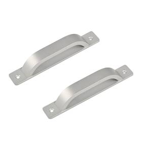 Wdxx-100 Dixiao 2 Pcs 5inch/128mm Barn Door Handles Silver Furniture Hardware Pull Set Cupb