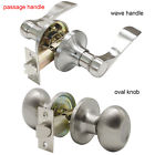Dl12061-692sn Brushed Nickel Passage Knobs Interior Door Lever Handles Closet Hall