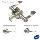 Dl12061-snbk-5pack Knobonly Bedroom Bathroom Privacy Keyless Door Handle Brushed 715624238790
