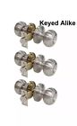 Dl5763snet-combo Probrico Brushed Nickel One Keyway Entrance Door Knobs Entry With