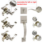 591sn Dl607-609-12061-576-5766-591sn Entry Door Lock Set Deadbolt Knobs Privacy Passage Levers Brushed