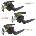 Dl815bket-bk-ps-dm Probrico Black Handles Privacy Passage Door Levers Interior Entry Locks