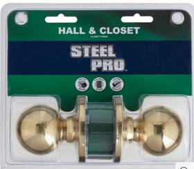 6872pb-ps Do It Best 225081 Steel Pro Polished Brass Hall And Closet Door Knob Cp