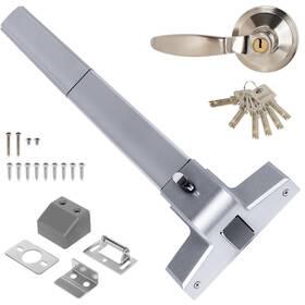 Dollate 840342746842 Panic Bar For Exit Doors Aluminum Hardware Push With Exterior Lever Pan