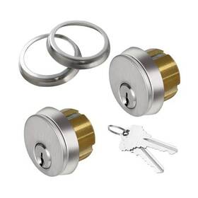 A55-2 Dongguan Ai Ge Suo Ye Zhi Zao Co. Ltd Brass Mortise Cylinder With 2 Keys For Sc Keyway 1 Set Keyed Both Sides Silver