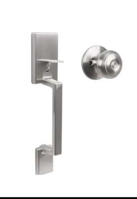 Hpx2g3 Door Handleset With Hartford Knob Left Or Right Handed Vancouver Satin Nickel