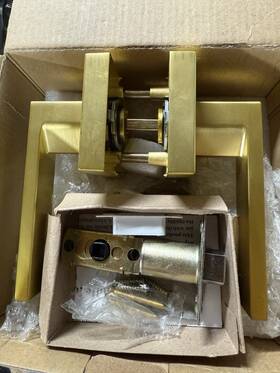 3503sb-ps Door Lock Keyless Interior Lever Gold Model Lot Of 4