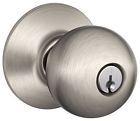 F80orb619 Door Satin Orbit Storeroom Schlage Knob Set Nickel